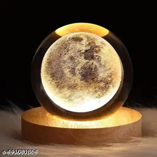 3d Crystal Ball Night Lights Glowing Galaxy Planetary Earth Moon Ball Lamp Earth