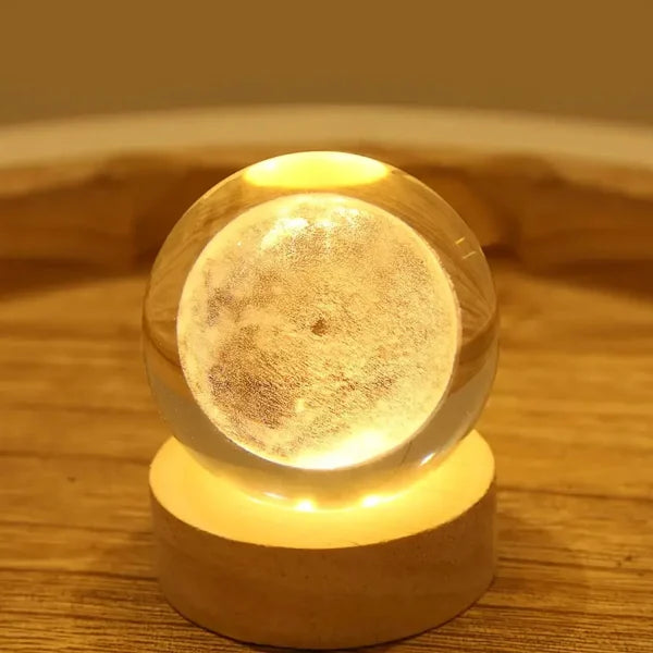 3d Crystal Ball Night Lights Glowing Galaxy Planetary Earth Moon Ball Lamp Earth