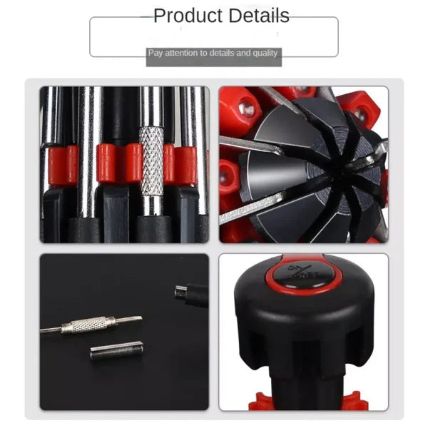 8 In 1 Screwdriver Multifunctional Repair Tools With Torch