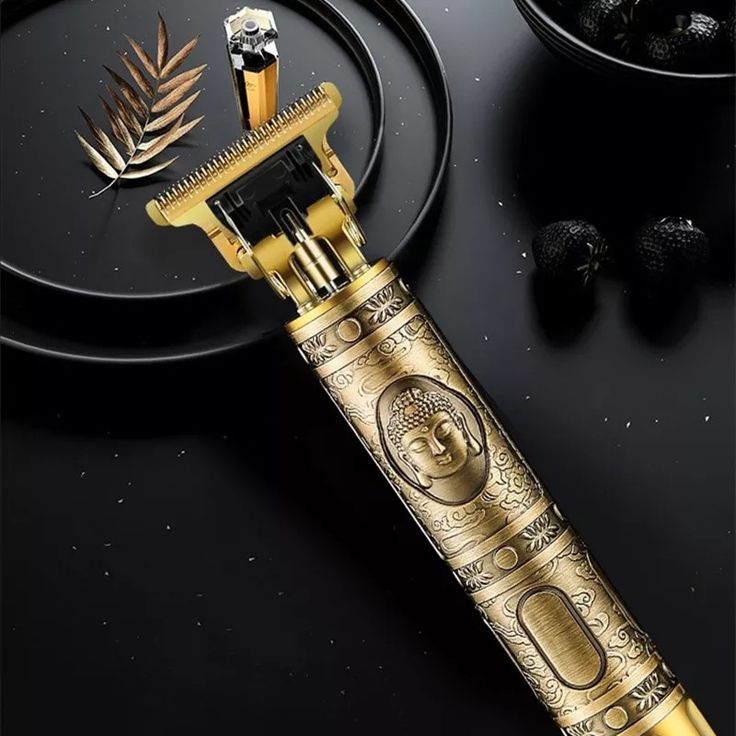 Metal Body – T9 Trimmer And Hair Clipper Cutting Machine For Men | Dragon Design | Golden Color Trimmer