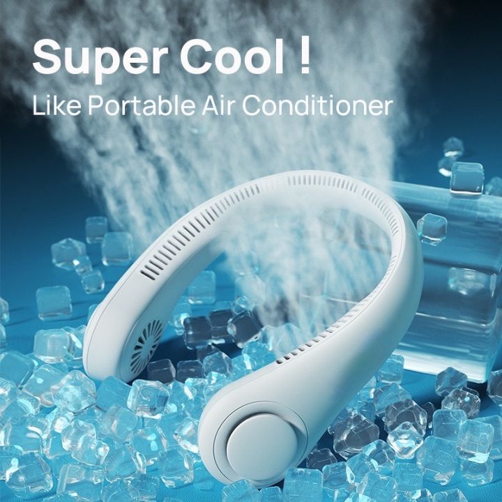 Mini Hanging Neck Fan High Wind 3 Speed Adjustable Usb charging