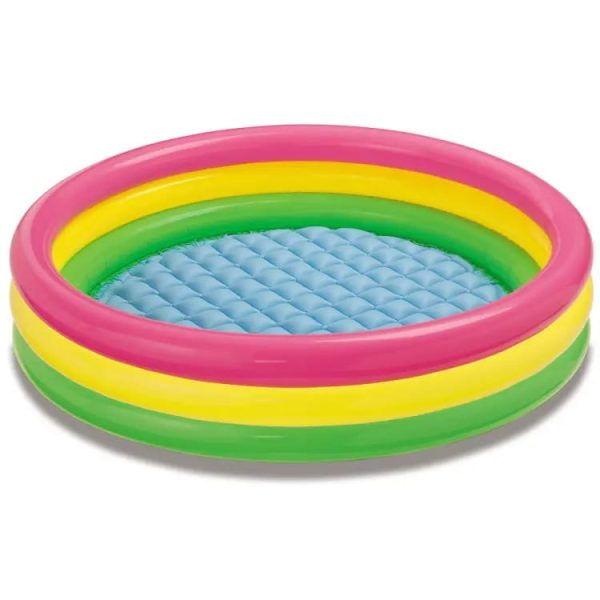 Intex_ Dinosaur 3 Ring Kids Swimming Pool (34 X 10 Inches Sunset Pool) Approx 3 X 1 Foot