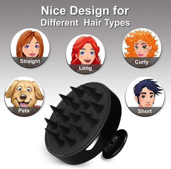 Scalp Hair Scrubber With Soft Bristles