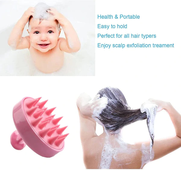Scalp Hair Scrubber With Soft Bristles