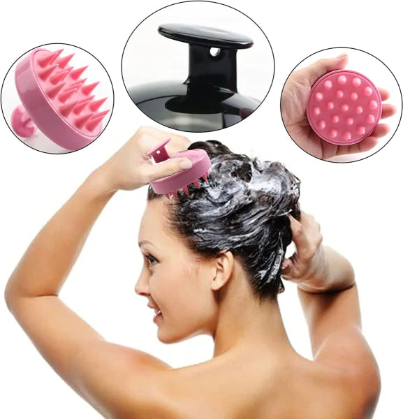 Scalp Hair Scrubber With Soft Bristles