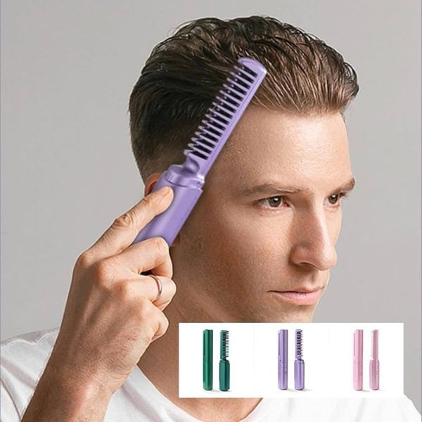 2-in-1 Hair Styling Brush, Straightener
