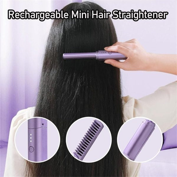 2-in-1 Hair Styling Brush, Straightener
