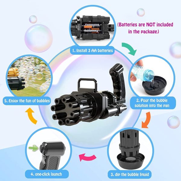 Bubble Gun for Kids 8 holes 36 holes 69 holes