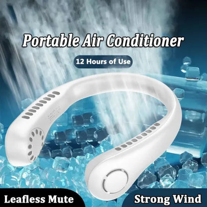 Mini Hanging Neck Fan High Wind 3 Speed Adjustable Usb charging
