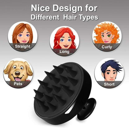 Scalp Hair Scrubber With Soft  Bristles