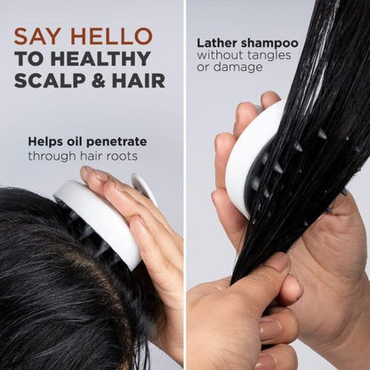 Scalp Hair Scrubber With Soft  Bristles